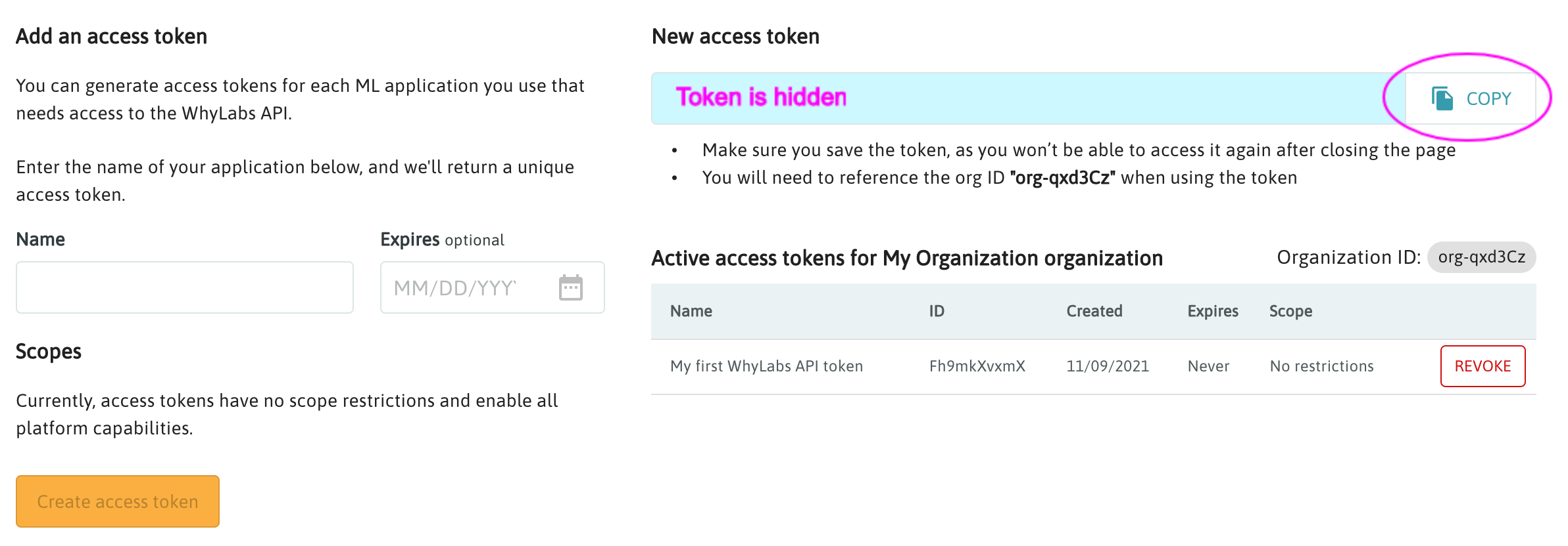 Access Tokens