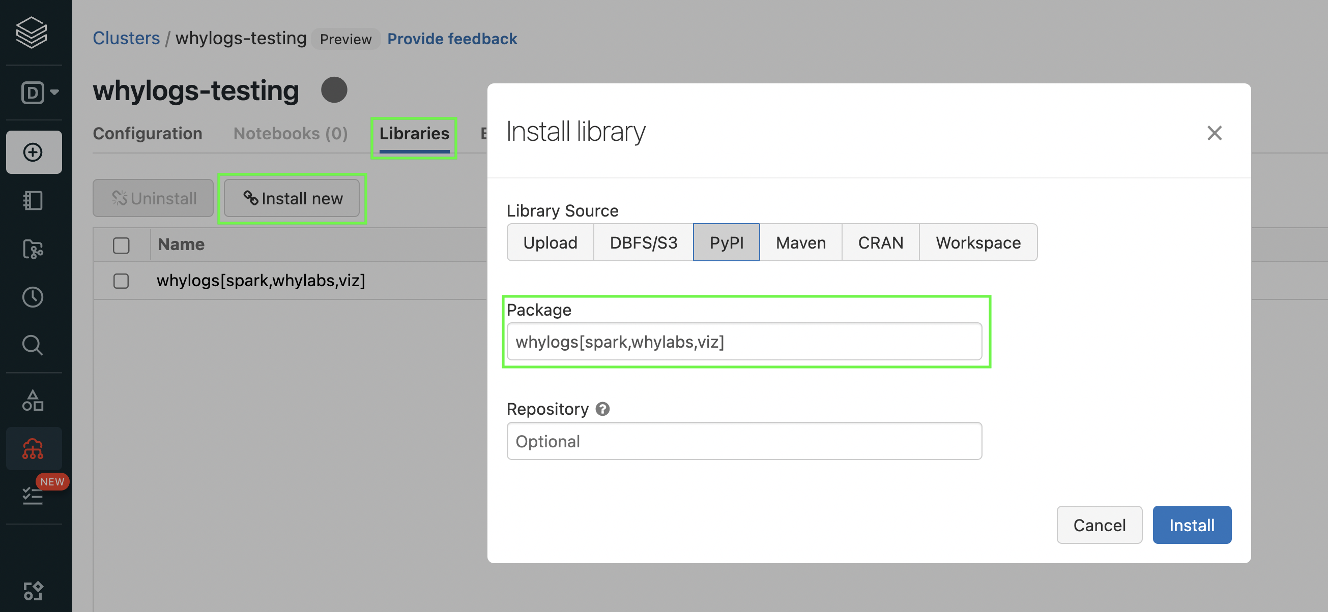 Databricks Install Library
